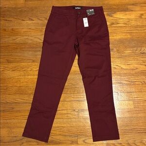 Express Men's Deep Red Chinos - Slim, 29 x 30